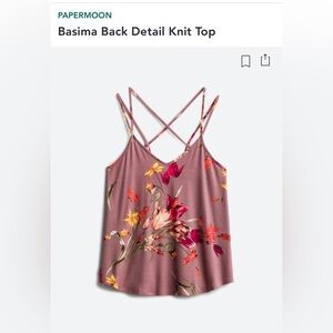 Papermoon Basima Back Detail Knit Top, size large